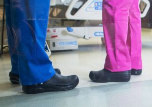 open toed shoes in healthcare