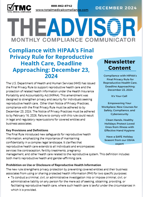 december compliance issue