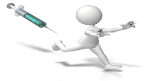 running from needle syringe